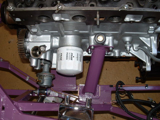 top view of left engine mount